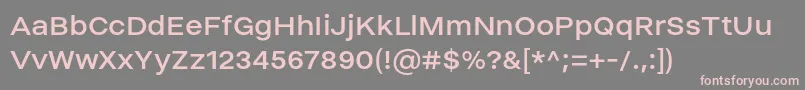 Шрифт HelmetRegular – розовые шрифты на сером фоне