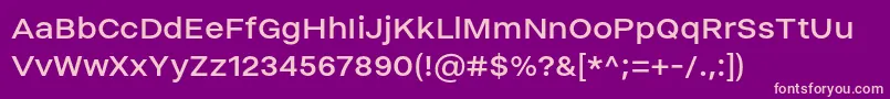 HelmetRegular Font – Pink Fonts on Purple Background