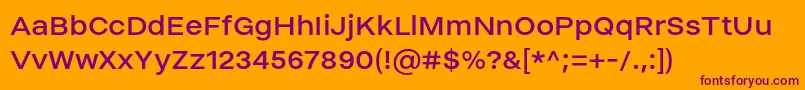HelmetRegular Font – Purple Fonts on Orange Background
