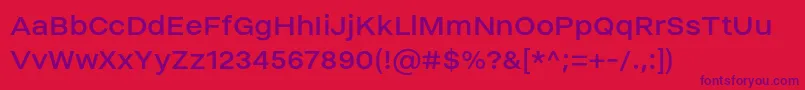 HelmetRegular Font – Purple Fonts on Red Background