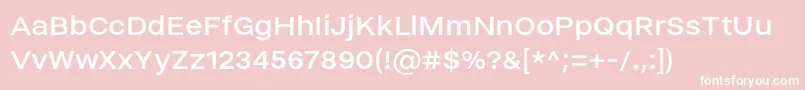 フォントHelmetRegular – ピンクの背景に白い文字