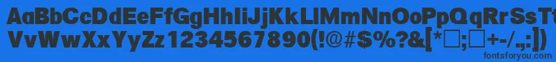 SalinadisplaysskRegular Font – Black Fonts on Blue Background