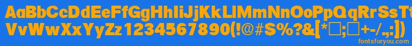 SalinadisplaysskRegular Font – Orange Fonts on Blue Background