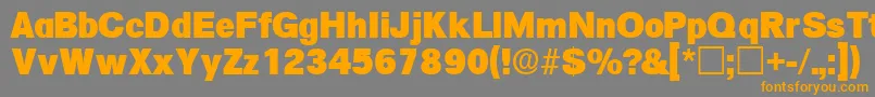 SalinadisplaysskRegular Font – Orange Fonts on Gray Background