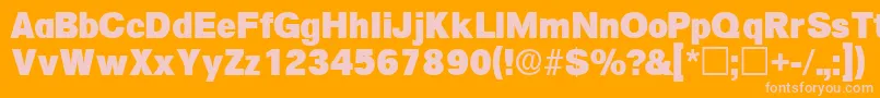 SalinadisplaysskRegular Font – Pink Fonts on Orange Background