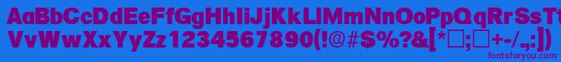 SalinadisplaysskRegular Font – Purple Fonts on Blue Background