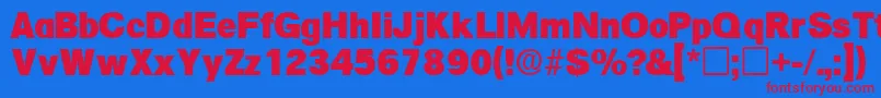 SalinadisplaysskRegular Font – Red Fonts on Blue Background