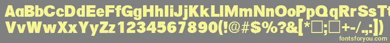 SalinadisplaysskRegular Font – Yellow Fonts on Gray Background