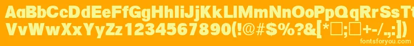 SalinadisplaysskRegular Font – Yellow Fonts on Orange Background