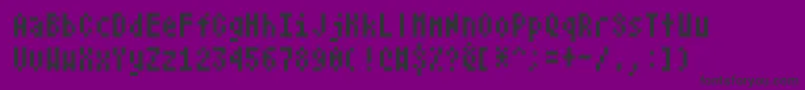 フォントAtarismall – 紫の背景に黒い文字
