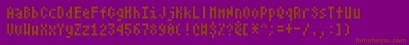 Atarismall Font – Brown Fonts on Purple Background