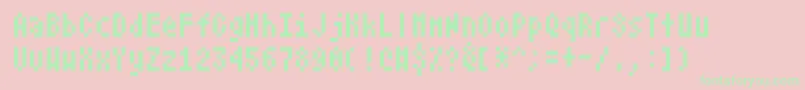 Шрифт Atarismall – зелёные шрифты на розовом фоне