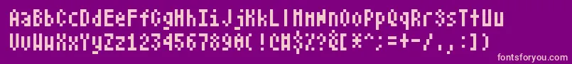 Atarismall Font – Pink Fonts on Purple Background