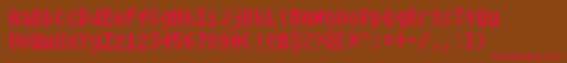 Atarismall Font – Red Fonts on Brown Background
