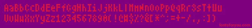 Atarismall Font – Red Fonts on Purple Background