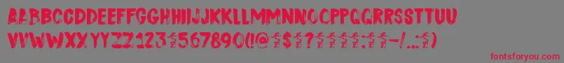 DkSushiBar Font – Red Fonts on Gray Background