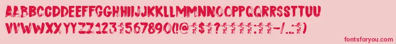 DkSushiBar Font – Red Fonts on Pink Background