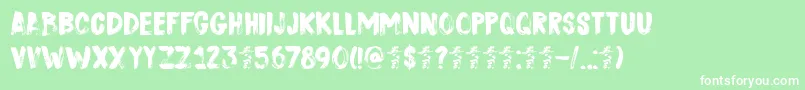 DkSushiBar Font – White Fonts on Green Background