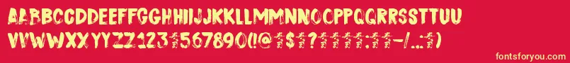 DkSushiBar Font – Yellow Fonts on Red Background