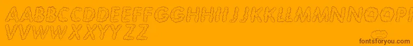 Nubles Font – Brown Fonts on Orange Background