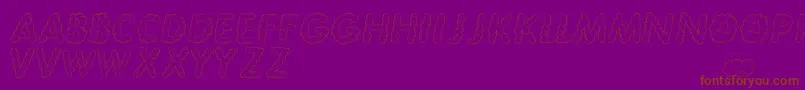 Nubles Font – Brown Fonts on Purple Background