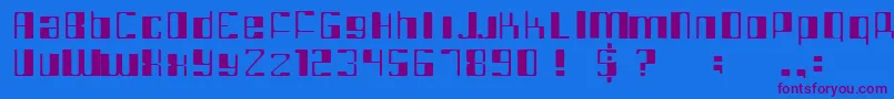 Intergalatic Font – Purple Fonts on Blue Background