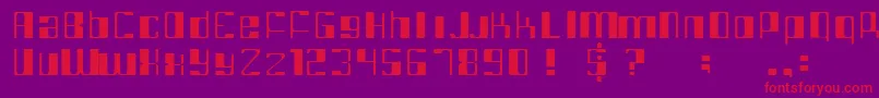 Intergalatic Font – Red Fonts on Purple Background