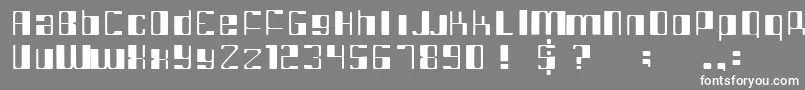 Intergalatic Font – White Fonts on Gray Background