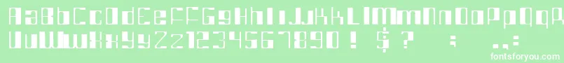 Intergalatic Font – White Fonts on Green Background