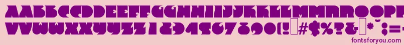 Шрифт F820DecoBold – фиолетовые шрифты на розовом фоне