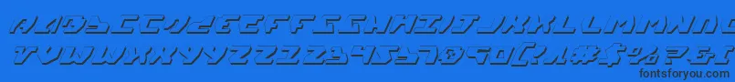Шрифт Gyrv23Di – чёрные шрифты на синем фоне