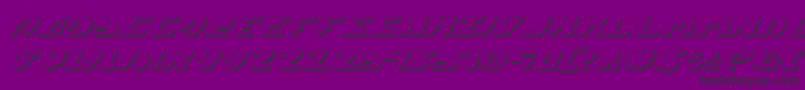 Fonte Gyrv23Di – fontes pretas em um fundo violeta