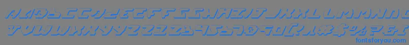 フォントGyrv23Di – 灰色の背景に青い文字