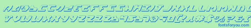 Gyrv23Di Font – Blue Fonts on Green Background