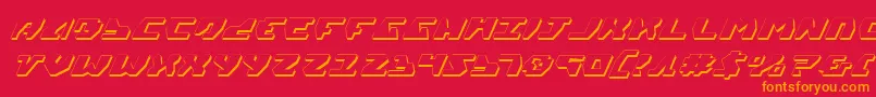 Gyrv23Di Font – Orange Fonts on Red Background