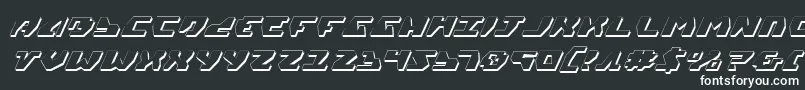 フォントGyrv23Di – 黒い背景に白い文字