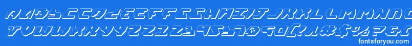 Gyrv23Di Font – White Fonts on Blue Background