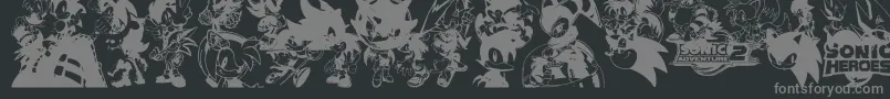 Czcionka Sonic – szare czcionki na czarnym tle