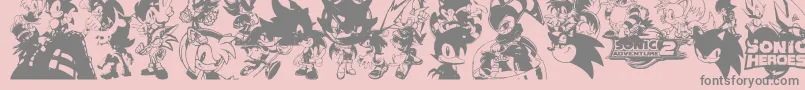 Sonic-Schriftart – Graue Schriften auf rosa Hintergrund