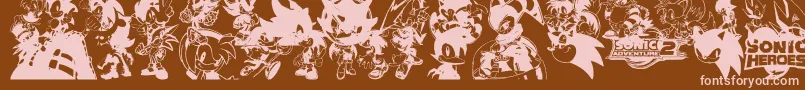 Sonic Font – Pink Fonts on Brown Background