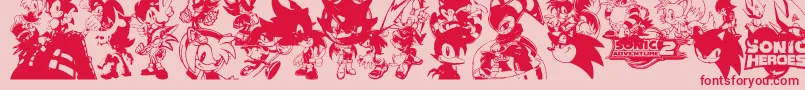 フォントSonic – ピンクの背景に赤い文字