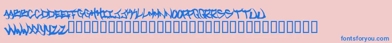 Welcometotexas Font – Blue Fonts on Pink Background