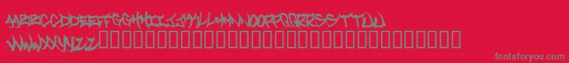 Welcometotexas Font – Gray Fonts on Red Background
