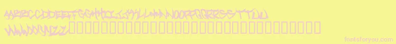 Welcometotexas Font – Pink Fonts on Yellow Background