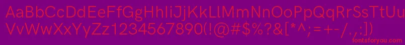 More about HkgroteskRegular Font HkgroteskRegular Font – Red Fonts on Purple Background