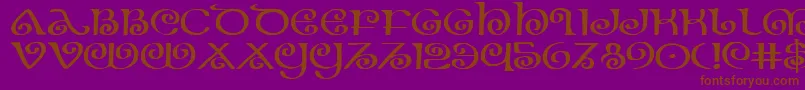 TheShireExpanded Font – Brown Fonts on Purple Background
