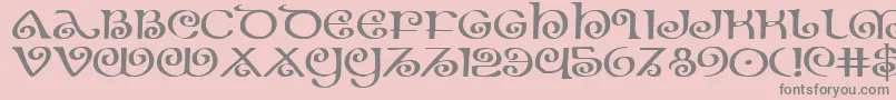 フォントTheShireExpanded – ピンクの背景に灰色の文字