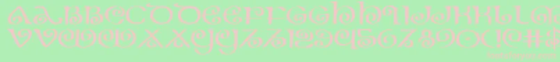 TheShireExpanded Font – Pink Fonts on Green Background