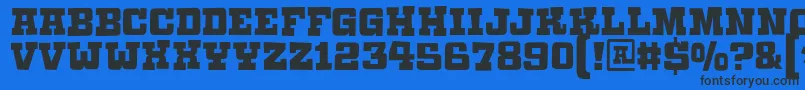 Calaboosedemo Font – Black Fonts on Blue Background