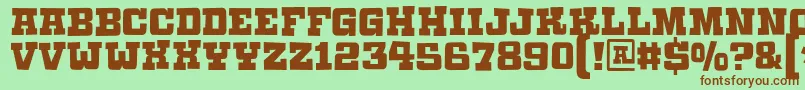 Calaboosedemo Font – Brown Fonts on Green Background